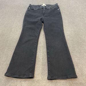 Madewell Jeans Women's 28P Cali Demi Boot Crop Black Wash Stretch Denim